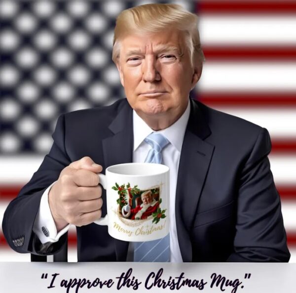 Santa Claus Trump Mug, Trump Christmas Mug