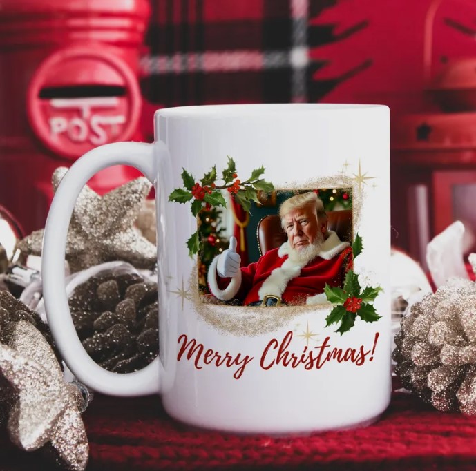 Santa Claus Trump Mug, Trump Christmas Mug