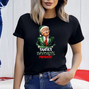 Santa's Favorite President Funny Santa Trump 2024 Christmas T-Shirt