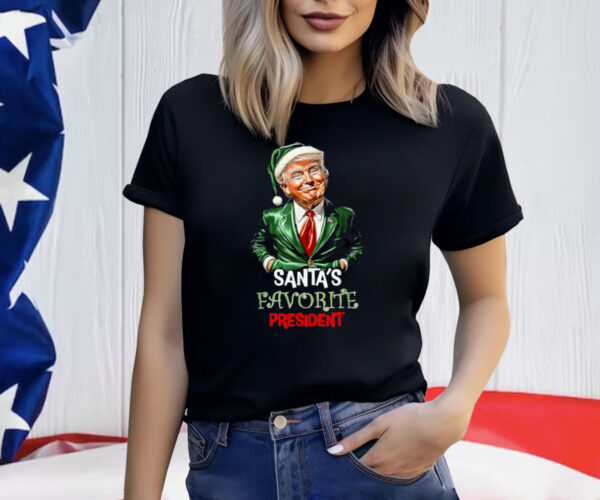 Santa's Favorite President Funny Santa Trump 2024 Christmas T-Shirt