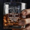 Donald Trump 45 47 Whiskey Glass