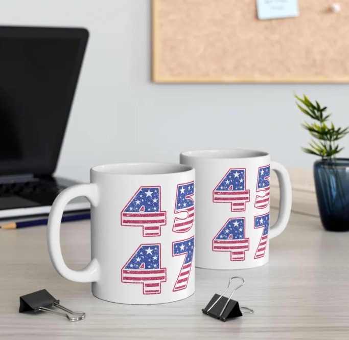 TRUMP Vance Wins 2024 White Ceramic Mug