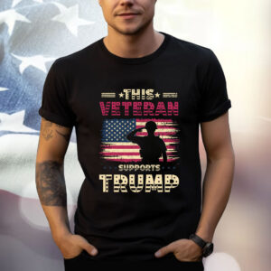 This Veteran Supports Trump 2024 American Flag Shirt