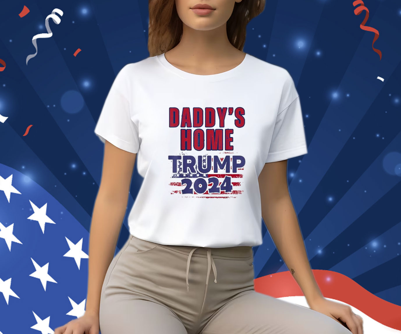 Trump 2024 Because Winning Is Timeless Daddy's Home T-Shirt