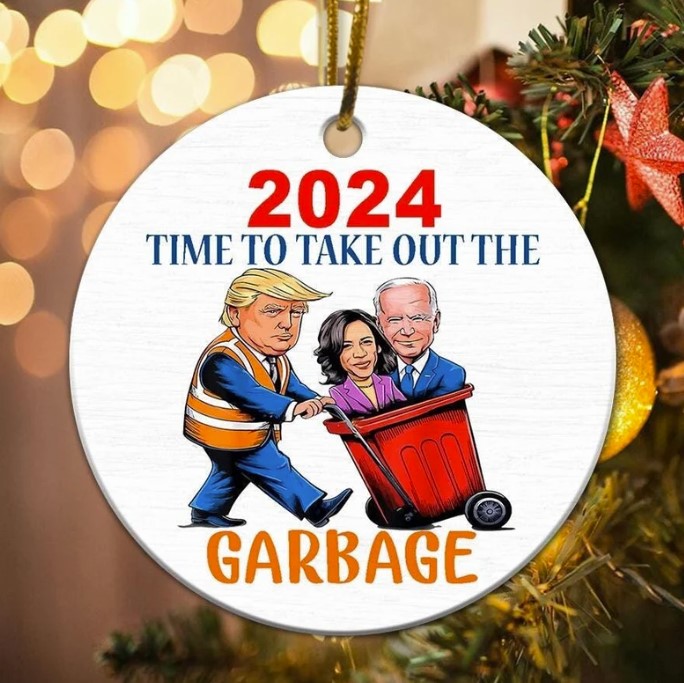 Trump 2024 Garbage Truck Ornament