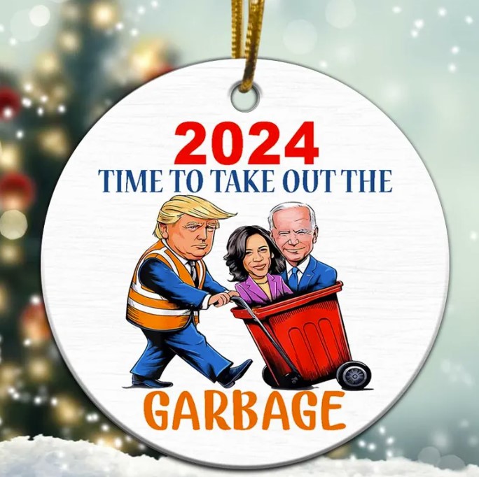 Trump 2024 Garbage Truck Ornament