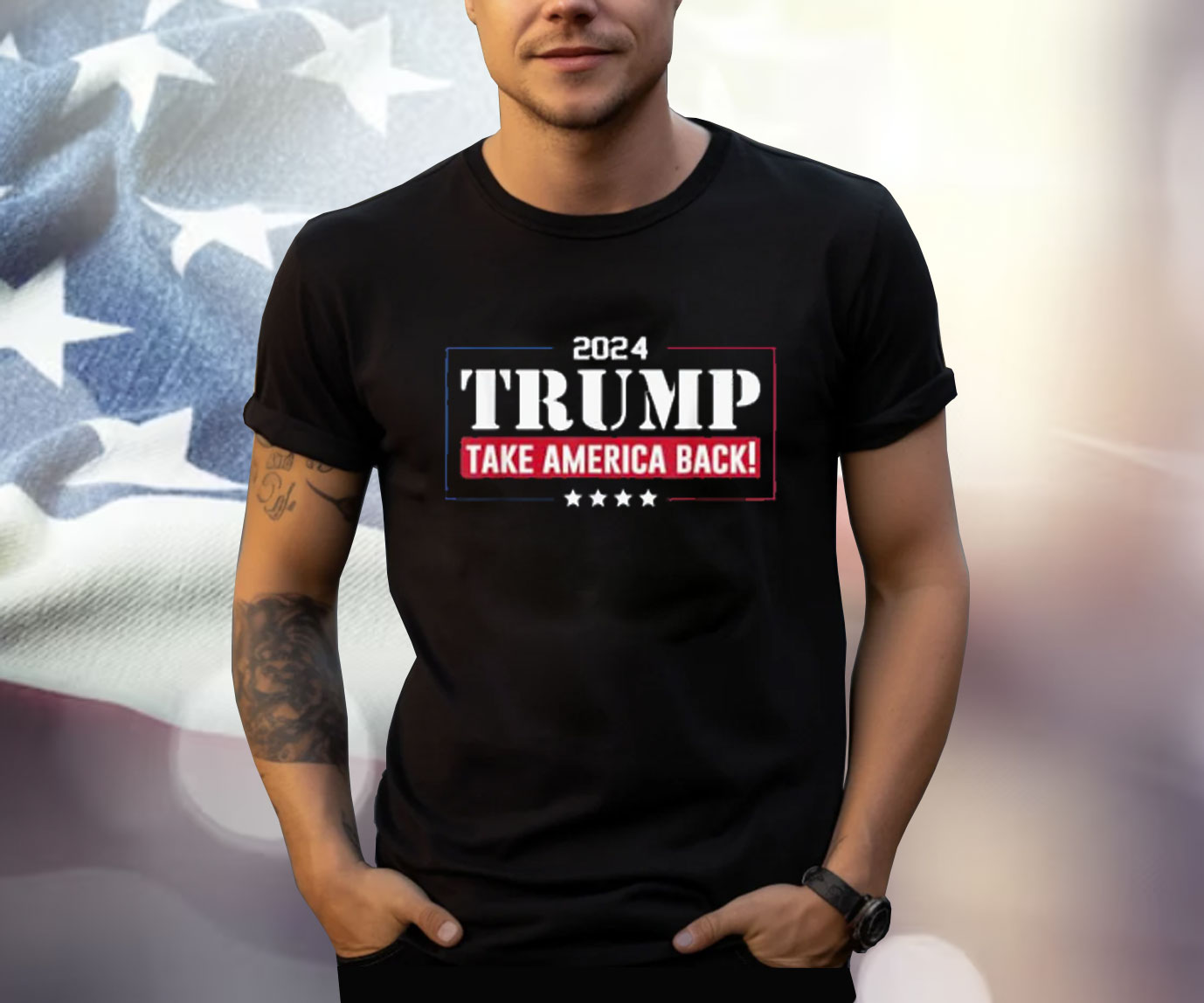 Trump 2024 Take America Back Election - Patriotic T-Shirt