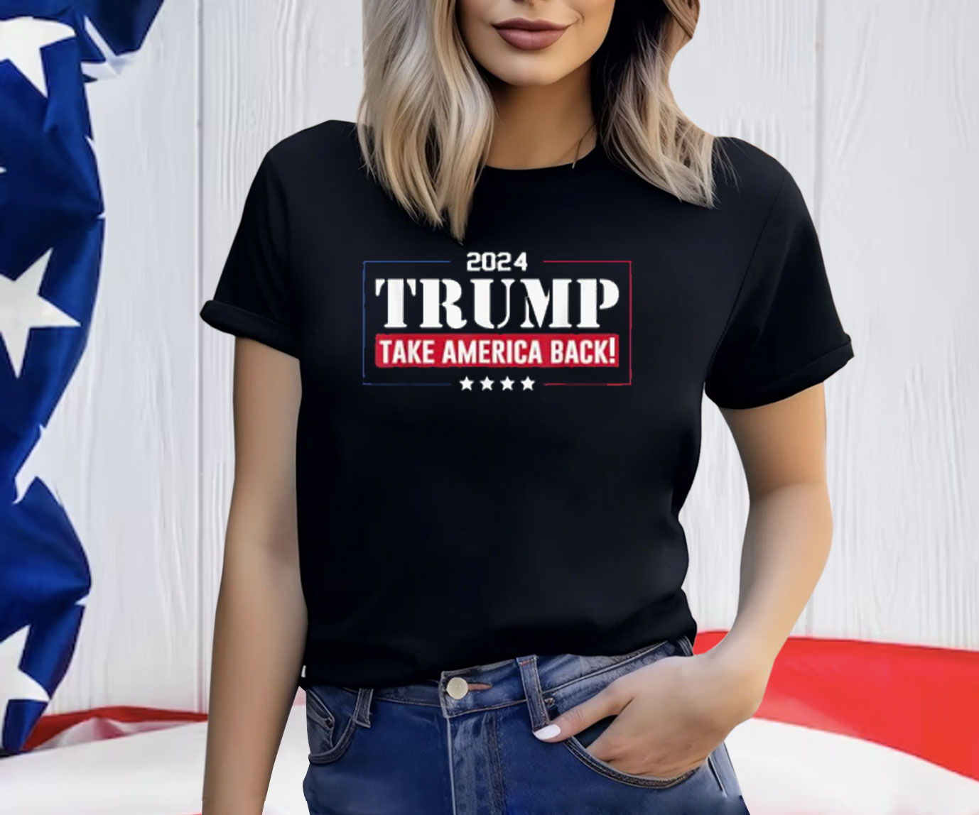 Trump 2024 Take America Back Election - Patriotic T-Shirt