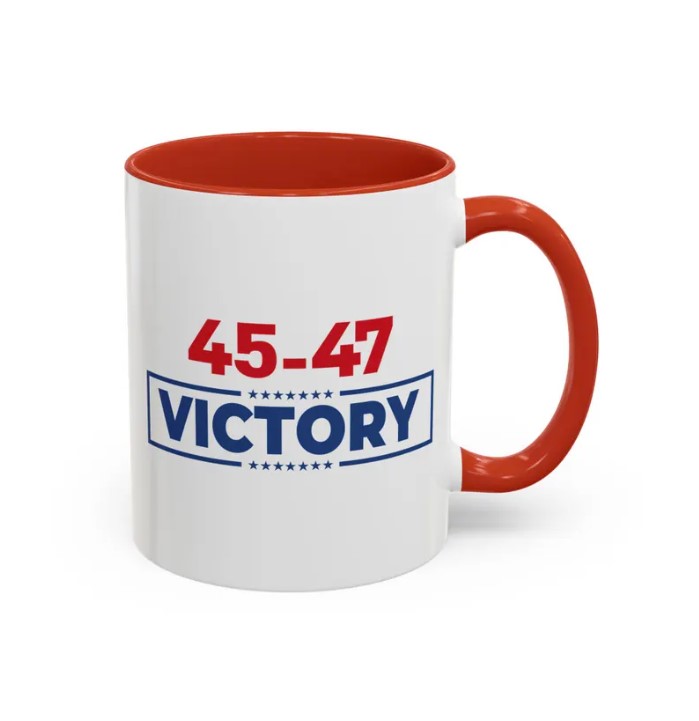 Trump 2024 Victory Mug Dream Big Again 45-47 Victory