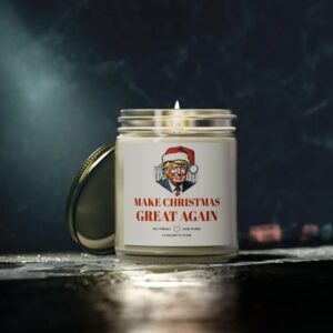 Trump Election 2024 Winner Make Christmas Great Again Candle