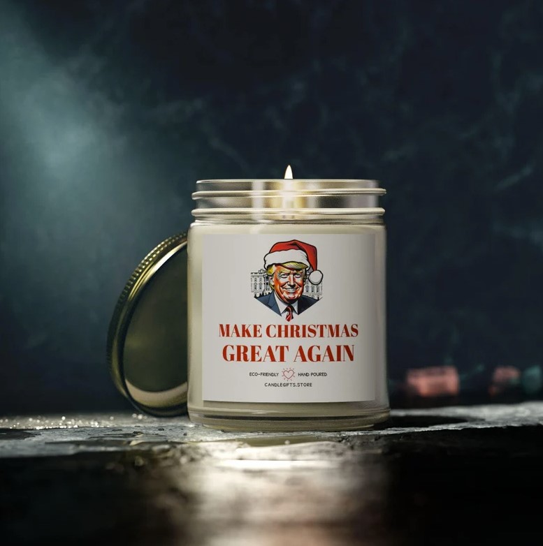 Trump Election 2024 Winner Make Christmas Great Again Candle
