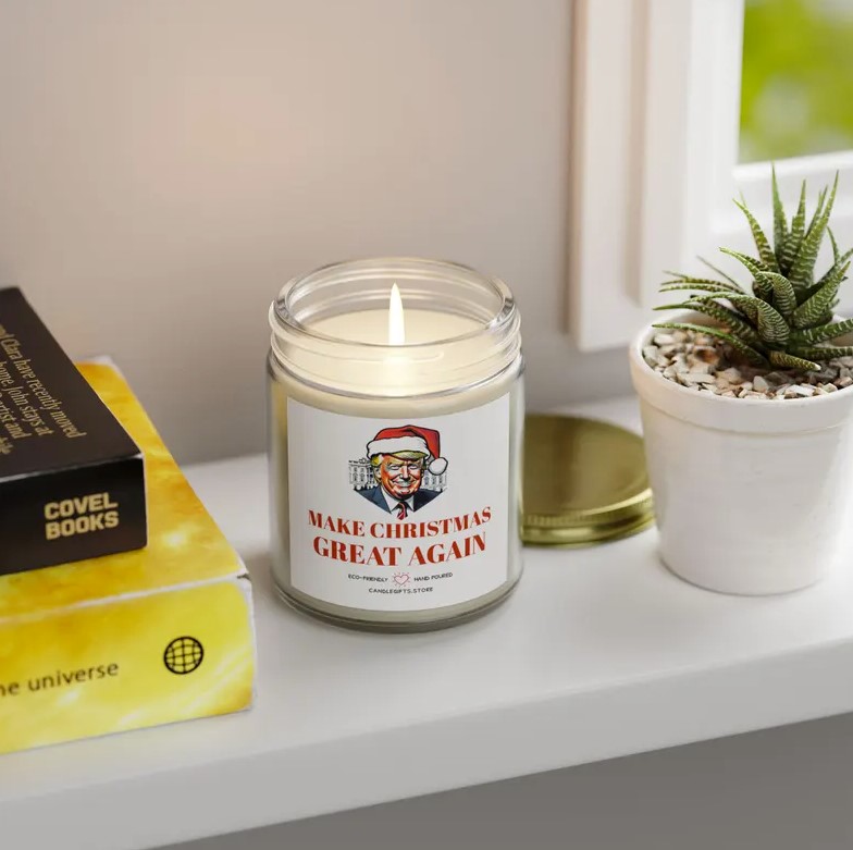 Trump Election 2024 Winner Make Christmas Great Again Candle