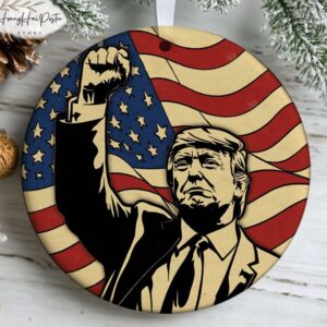Trump Fight Ornament, Christmas Ornament