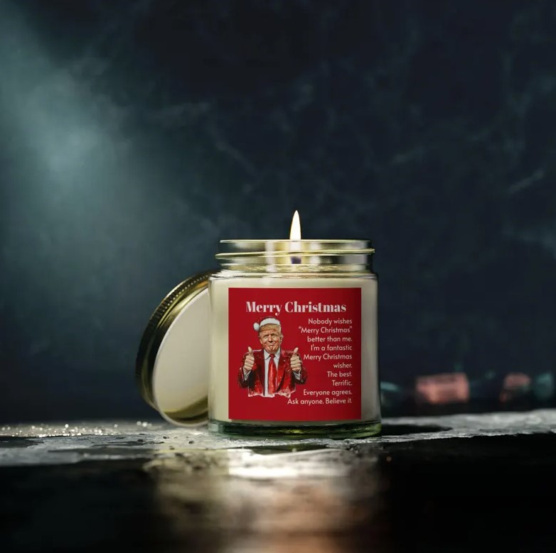 Trump Gift Candle, Merry Christmas, Funny Trump Christmas Gift