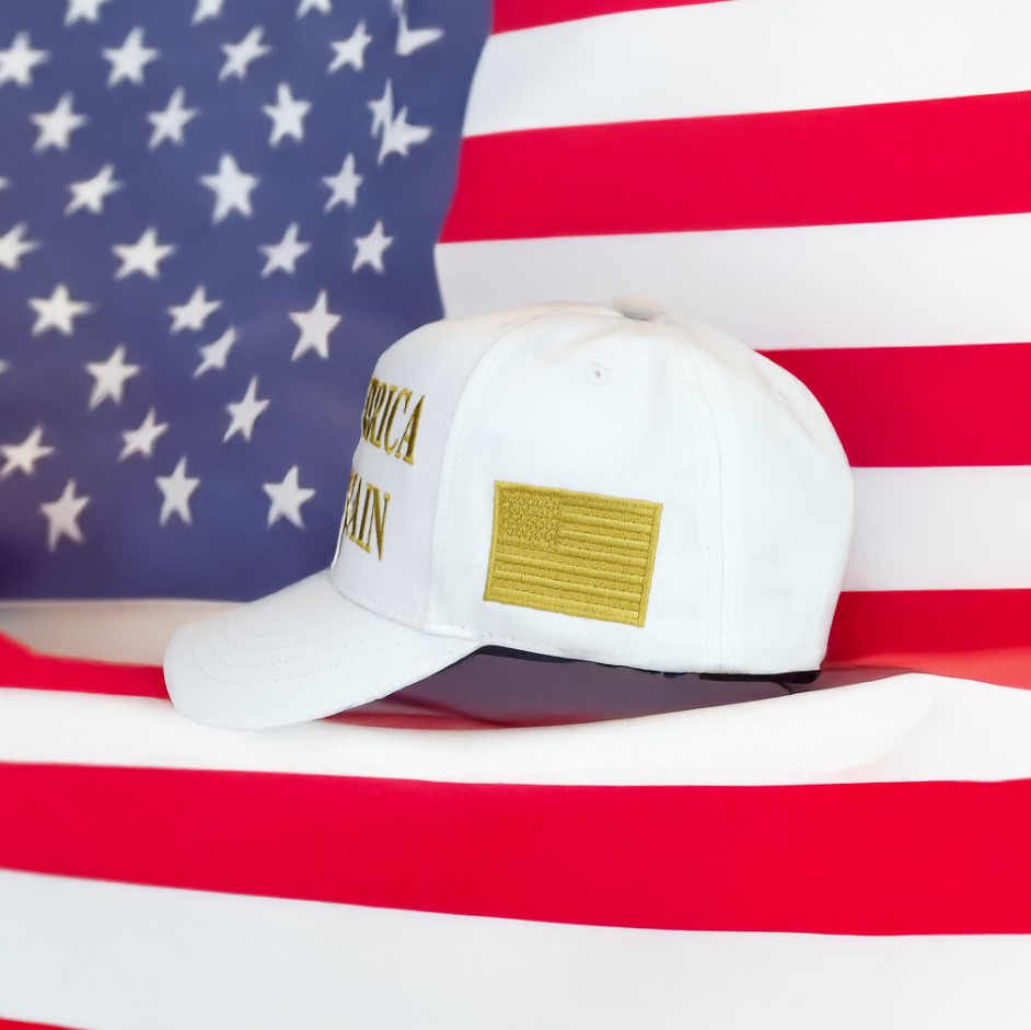 Trump Gold MAGA 2024 White Hat