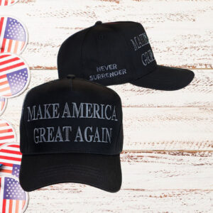 Trump Never Surrender Black MAGA 47 Hat