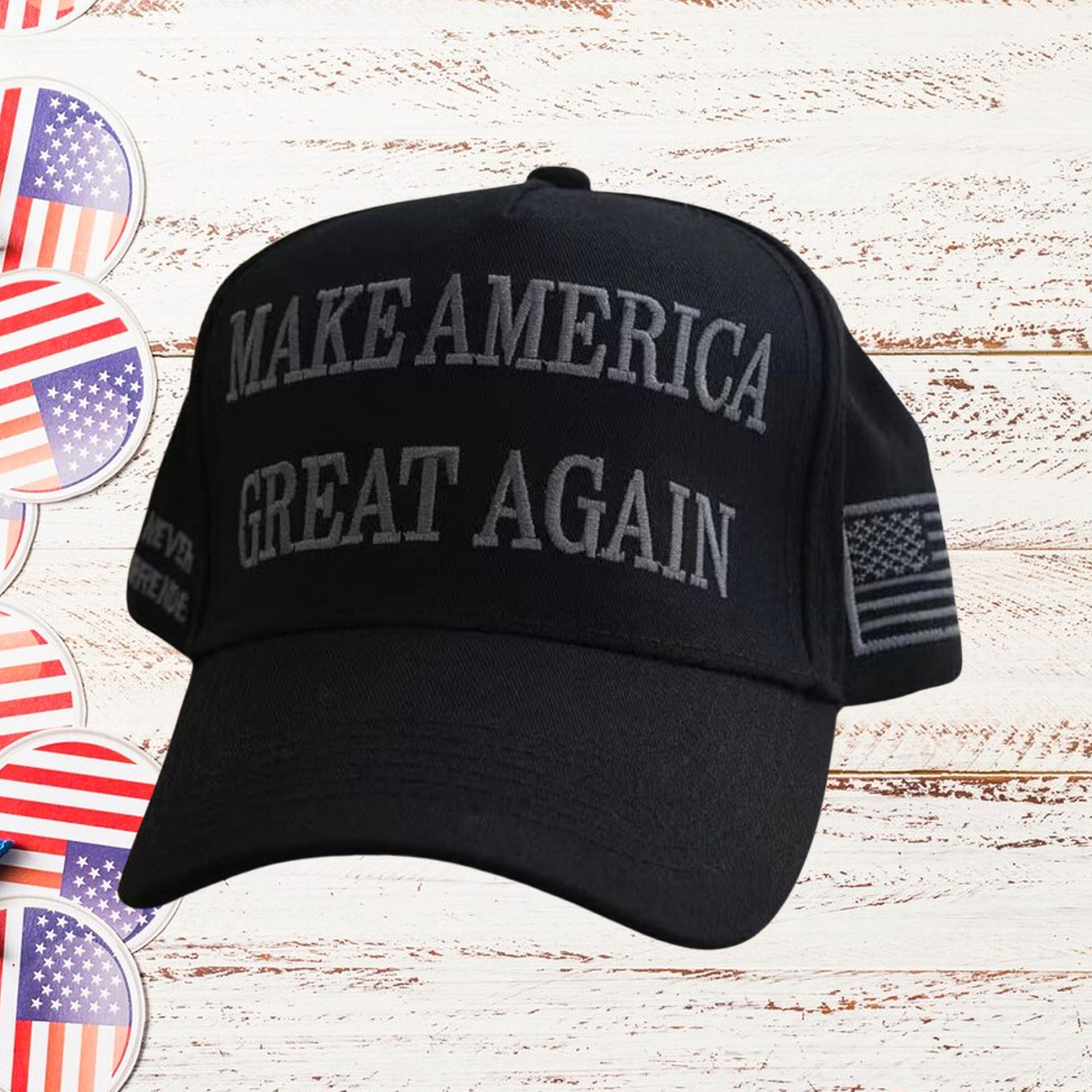 Trump Never Surrender Black MAGA 47 Hat