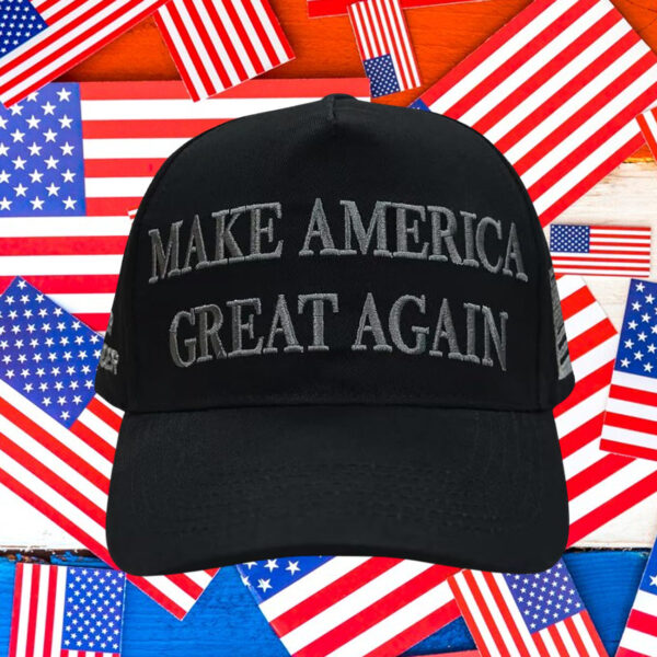 Trump Never Surrender Black MAGA Retro Trucker Hat