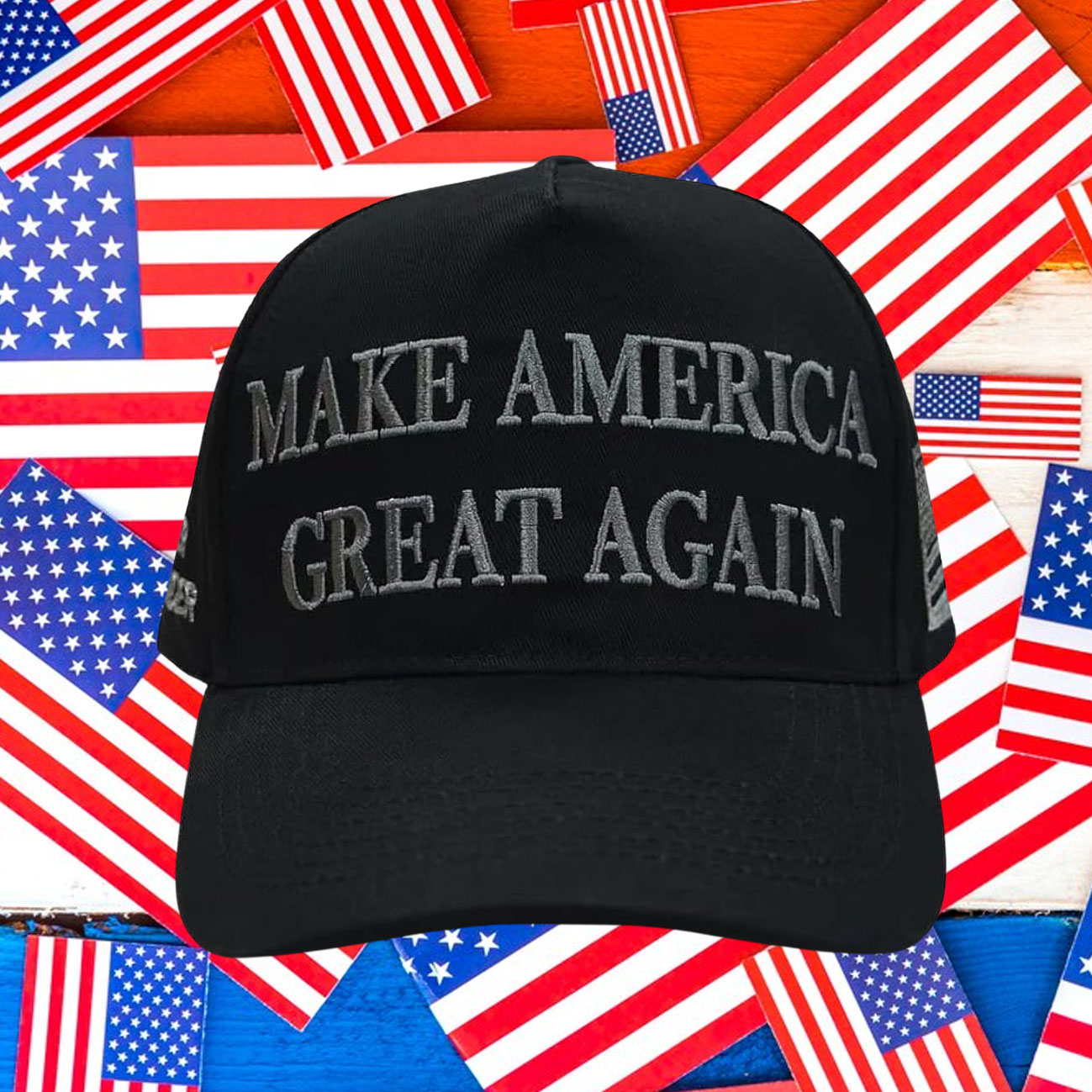 Trump Never Surrender Black MAGA Retro Trucker Hat
