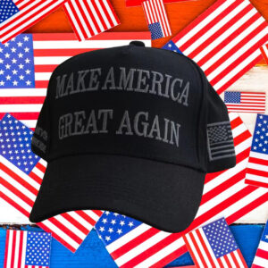 Trump Never Surrender Black MAGA Retro Trucker Hat