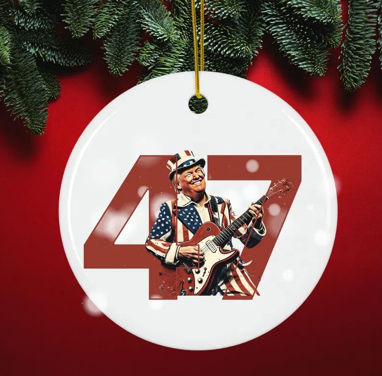 Trump President 47 Christmas Ornament
