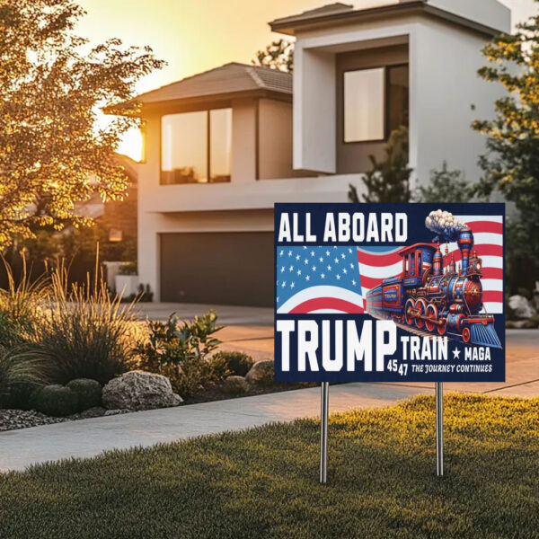 Trump Train Comeback Era 45 47 Yard Sign
