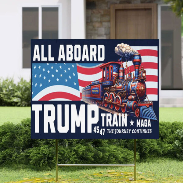 Trump Train Comeback Era 45 47 Yard Sign