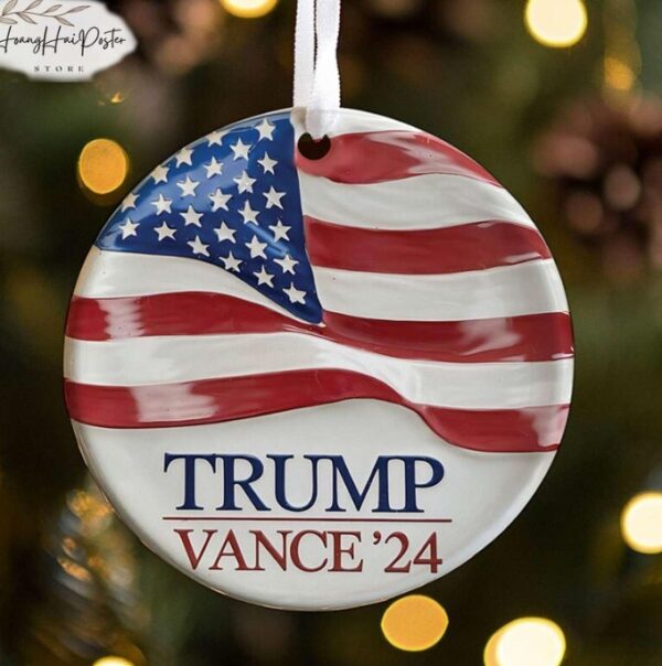 Trump Vance 24 Ornament, Christmas Ornament, Trump 45 47 Ornament