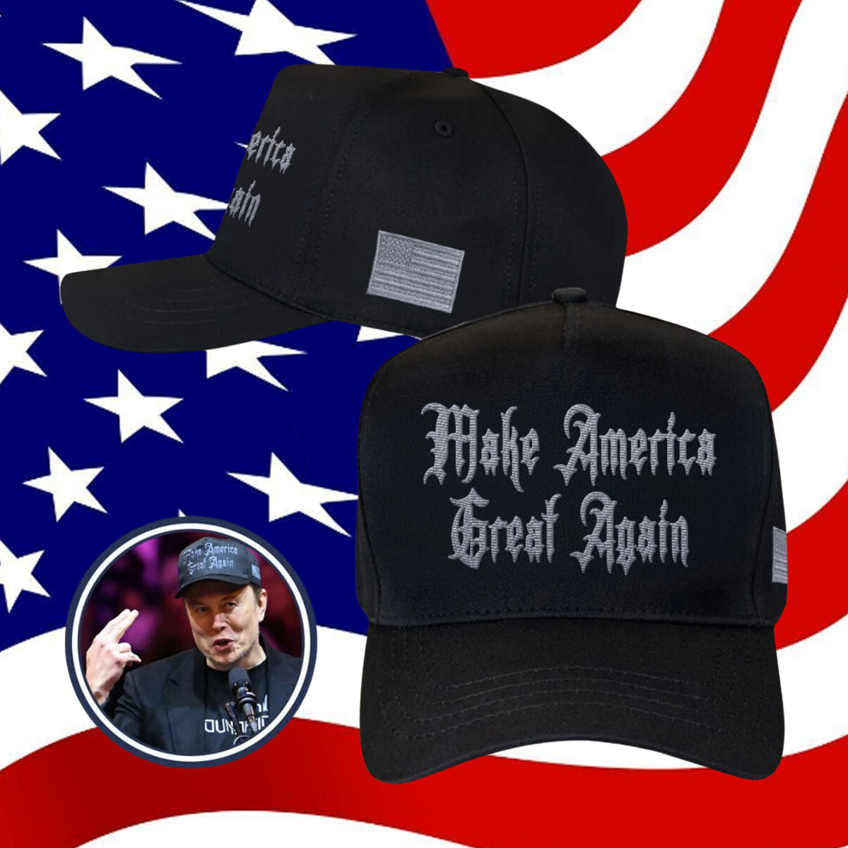 Trump Win Again - Dark Gothic MAGA Hat