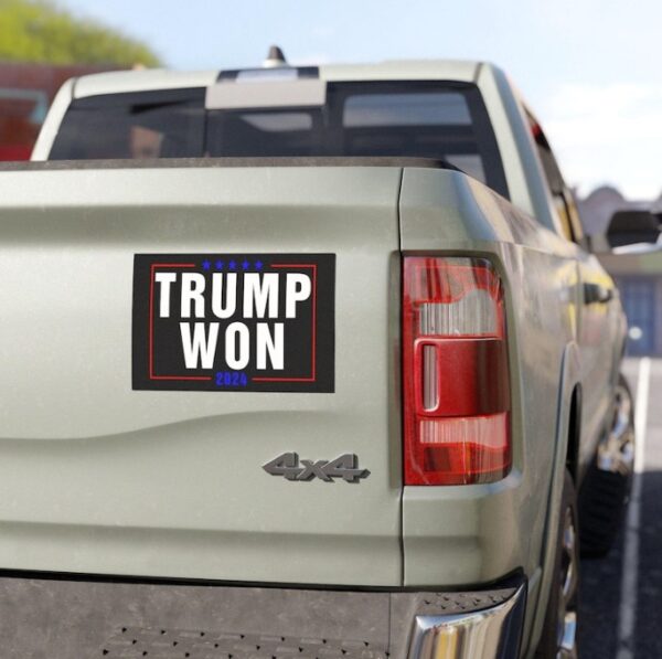 Trump Won 2024 Car Magnet