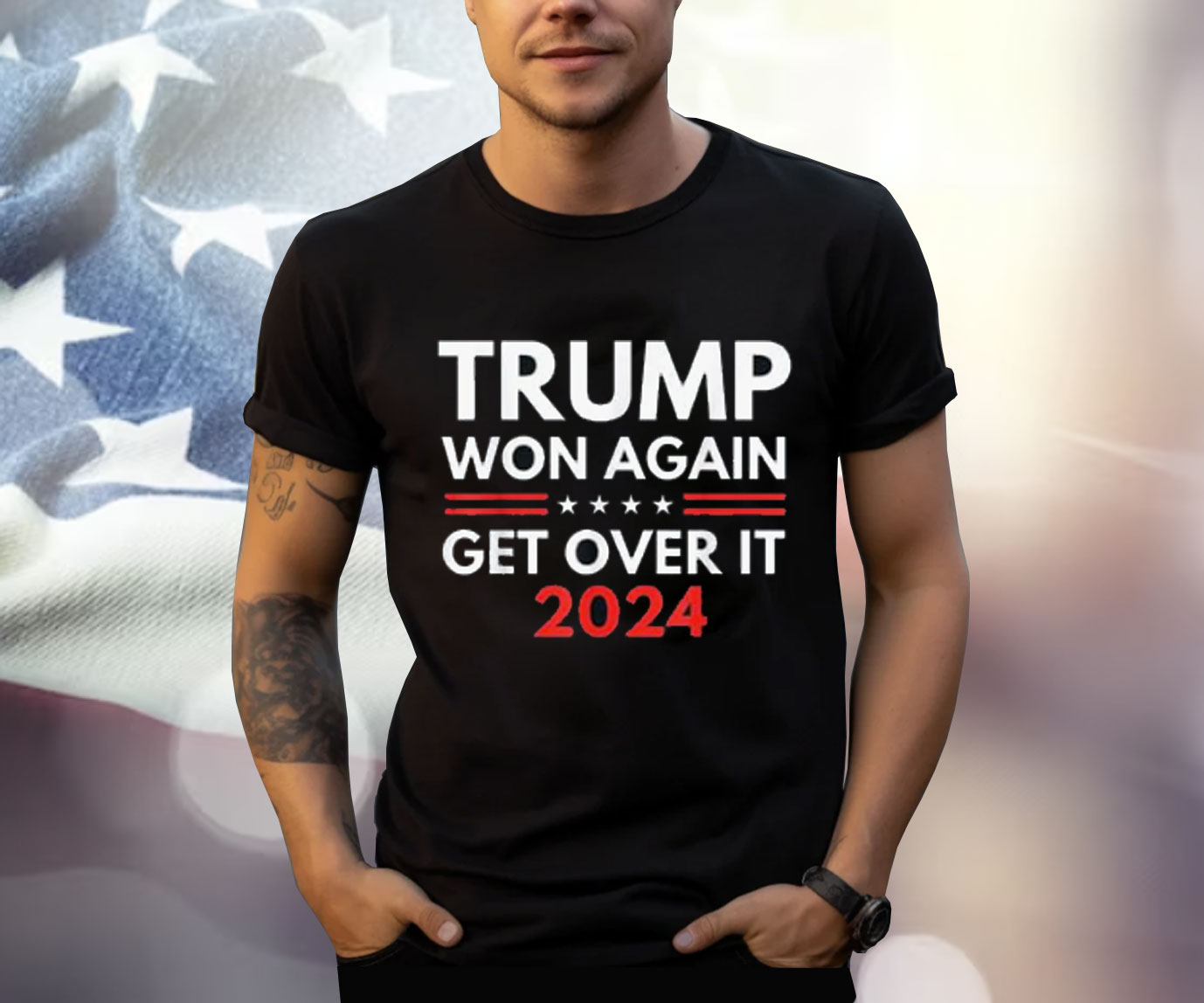 Trump Won Again Get Over It Second Term 2024 Trump Election T-Shirt