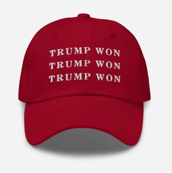Trump Won Hat - Triple Trump Won Embroidered Hat