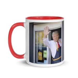 Trump Working Fast Food Coffee Mug
