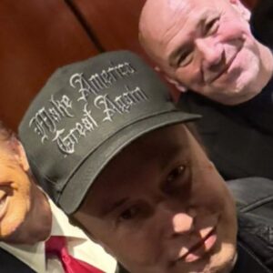 Elon Musk in his Dark Gothic MAGA Hat