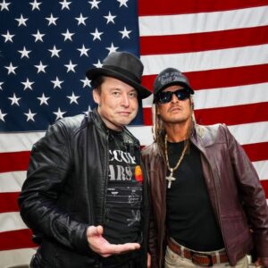 Elon Musk in his Dark Gothic MAGA Hat