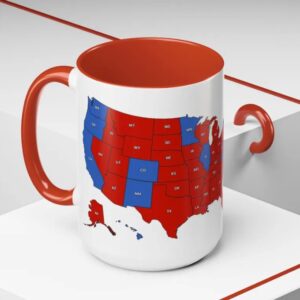 USA Electoral Map 2024 Election American President Red Wave MAGA Coffee Mug