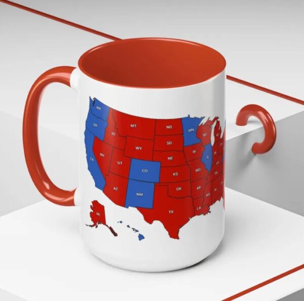 USA Electoral Map 2024 Election American President Red Wave MAGA Coffee Mug
