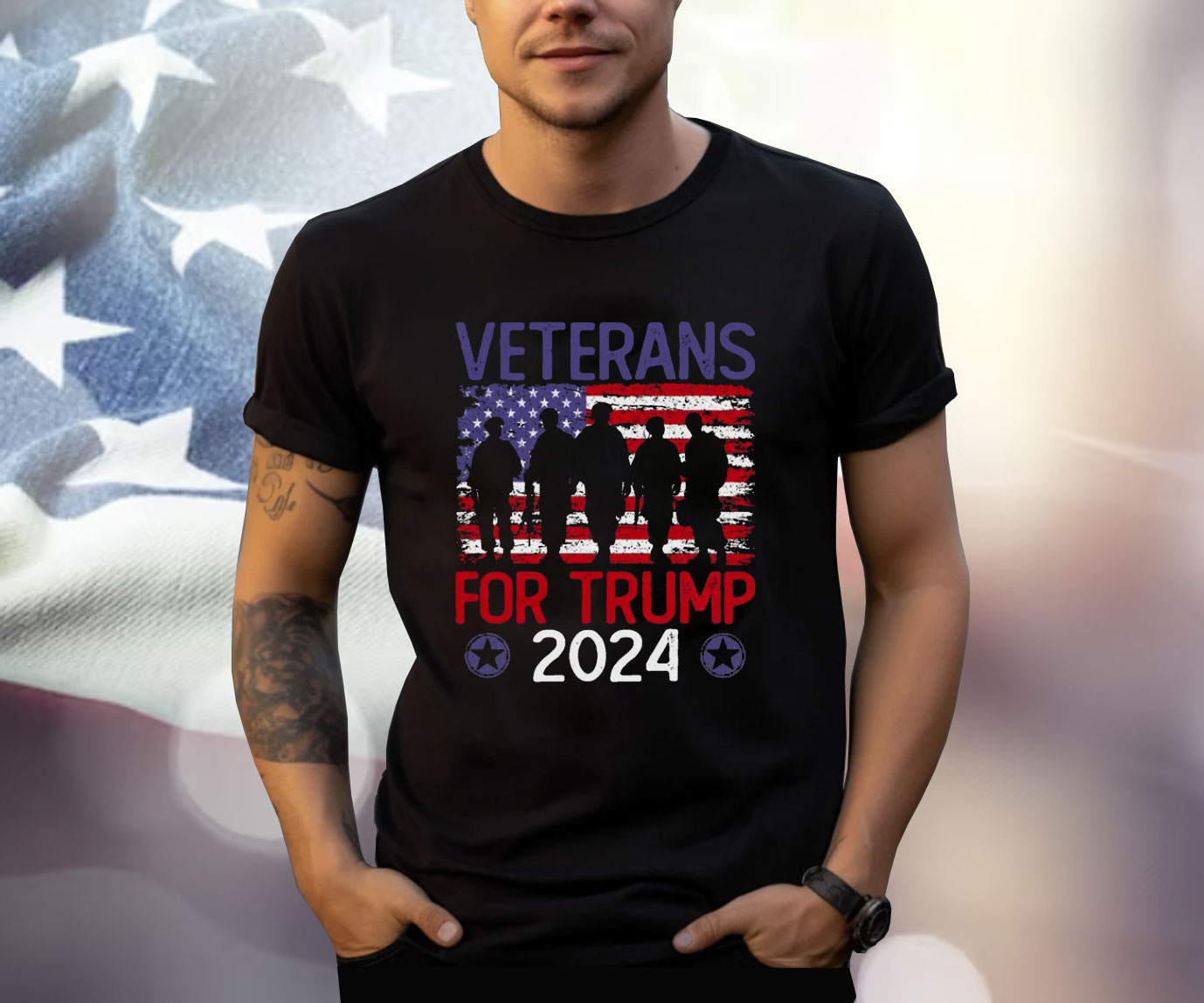 Veterans For Trump 2024 T-Shirt