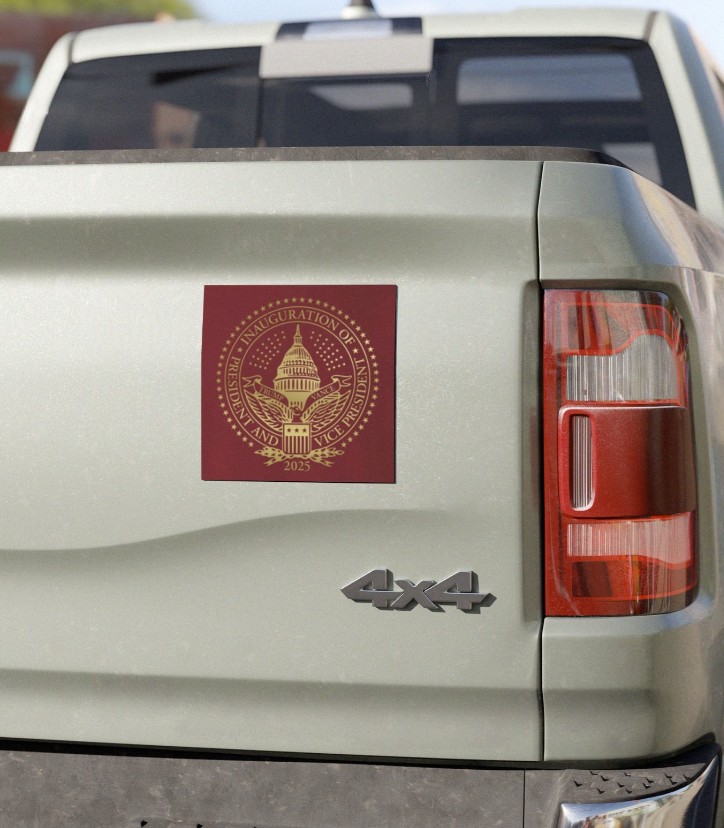 2025 Trump Inaugural Seal Red Car Magnets