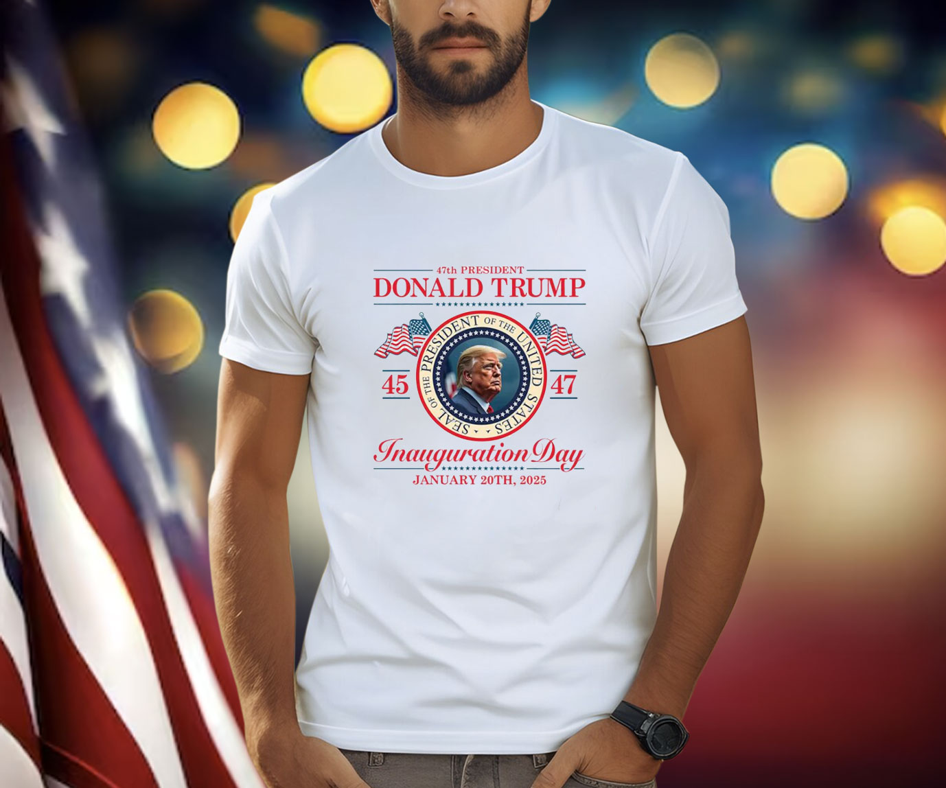 Donald Trump 47th President Inauguration 2025 Supporters Patriotic Shirt