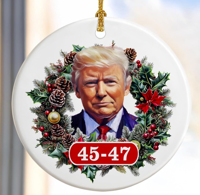 Donald Trump Christmas 2024 Ornament