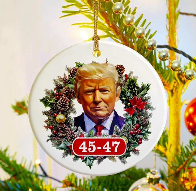 Donald Trump Christmas 2024 Ornament