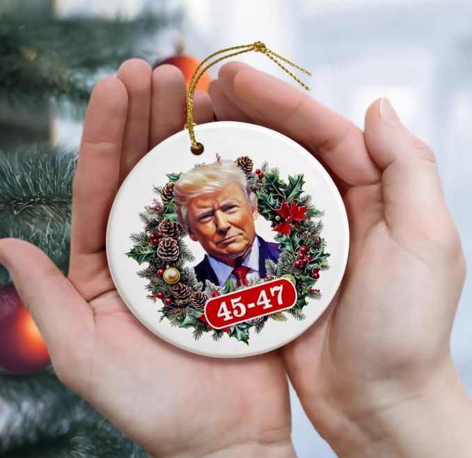 Donald Trump Christmas 2024 Ornament