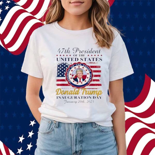 President Donald Trump Inauguration Day 2025 Vintage US Flag Shirt