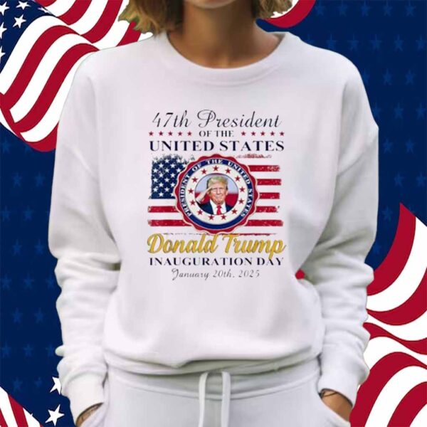 President Donald Trump Inauguration Day 2025 Vintage US Flag Shirt