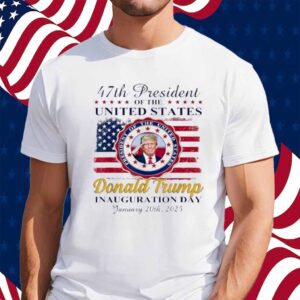 President Donald Trump Inauguration Day 2025 Vintage US Flag Shirt