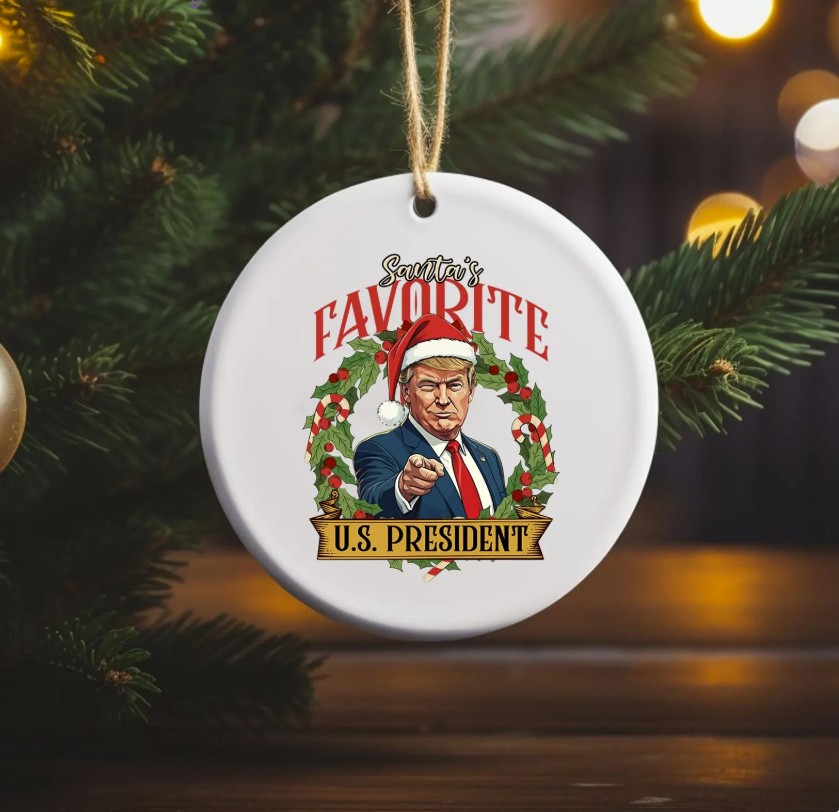 Santa Favorite US President Ornament