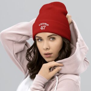 Trump 47 Red Cuffed Beanie