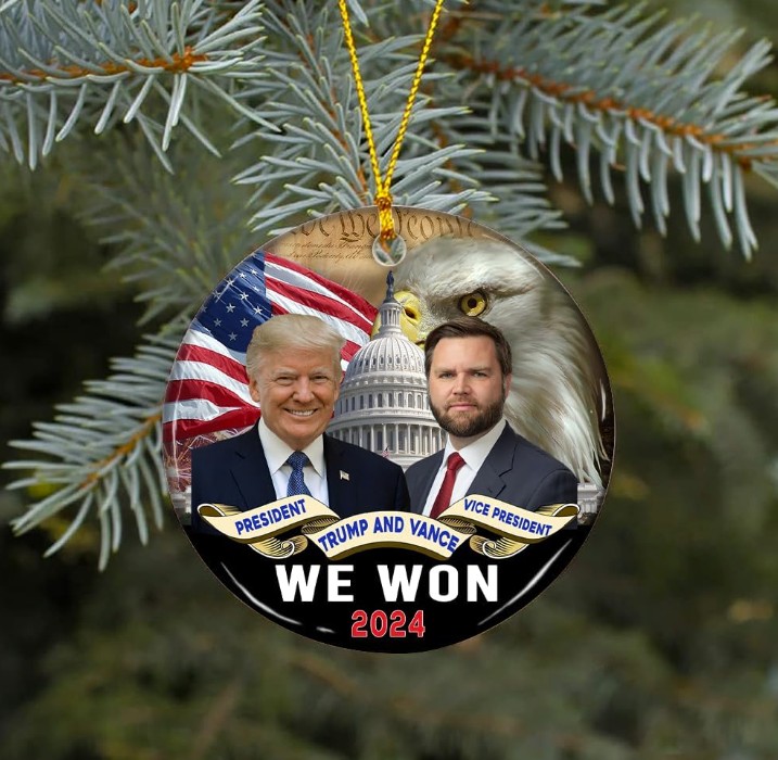 Trump Vance Election Campaign 2024 Ornaments