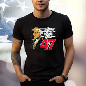 presidents Patriotic 47 Trump 1 george Vintage USA Flag Shirt